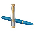 Ручка перьевая Parker «51 Turquoise GT» темно-синяя, 0.8мм, подарочная упаковка