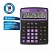превью Калькулятор настольный BRAUBERG EXTRA COLOR-12-BKPR (206×155 мм),12 разрядов, двойное питание, ЧЕРНО-ФИОЛЕТОВЫЙ