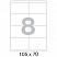 превью Этикетки самоклеящиеся Office Label белые 105×70 мм (8 штук на листе A4, 100 листов в упаковке)