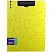 превью Папка-планшет с зажимом Berlingo «Neon» A4, пластик (полифом), 1800мкм, желтый неон