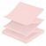 превью Стикеры Z-сложения Attache 76×76 мм пастельные розовые для диспенсера (1 блок, 100 листов)