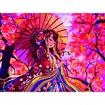 Картина по номерам на холсте ТРИ СОВЫ «Японское солнце», 30×40, с акриловыми красками и кистями