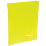 Папка c зажимом Berlingo «Neon», 17мм, 700мкм, неоновая желтая