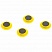 превью Магниты BRAUBERG, диаметр 30 мм, 4 шт., «СМАЙЛИКИ», желтые, в блистере