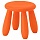Табурет детский МАМОНТ оранжевый, от 2 до 7 лет, безвредный пластик