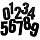 Информационная табличка настенная Attache цифры от 0 до 9 черная (80 мм, пластик)