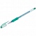 превью Ручка гелевая Crown «Hi-Jell Needle Grip» зеленая, 0.7мм, грип, игольчатый стержень, штрих-код