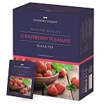 Чай Деловой Стандарт Strawberry pleasure черный с клубникой 100 пакетиков