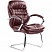 превью Конференц-кресло EChair-515 VR (рециклированная кожа коричневая, каркас хром)