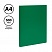 превью Папка с боковым зажимом СТАММ А4, 14мм, 500мкм, пластик, зеленая