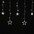 Гирлянда светодиодная «Звезды» занавес на окно 3×1 м, 138 ламп, холодный белый, ЗОЛОТАЯ СКАЗКА