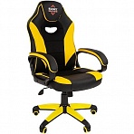 Кресло игровое Easy Chair 690 TPU желтое/черное (экокожа/ткань, пластик)