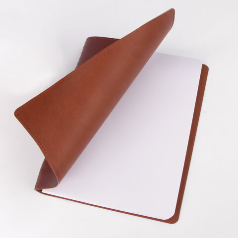 Тетрадь А5 (148×218 мм), BRAUBERG «Office PRO», под кожу, гребень, 80 л., коричневая, 111044