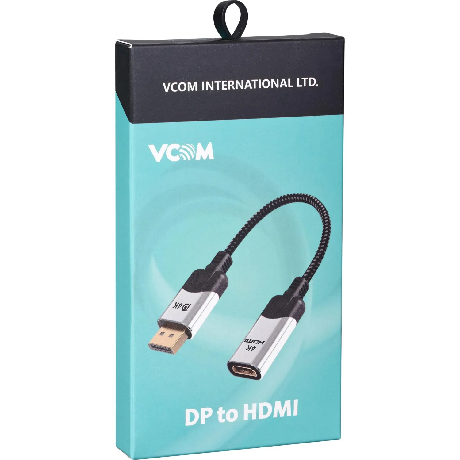 Адаптер DisplayPort(M) --- HDMI(F) 0.15m 4K@60Hz VCOM CG621M-0.15