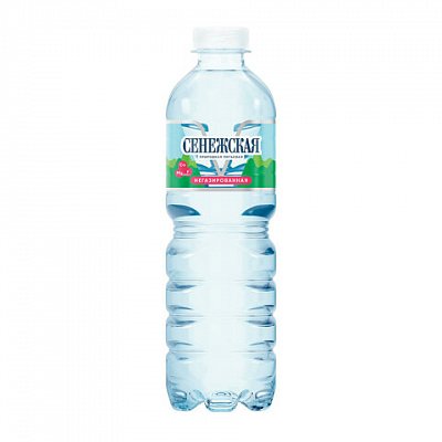 Вода негазированная питьевая СЕНЕЖСКАЯ0.5 лпластиковая бутыль