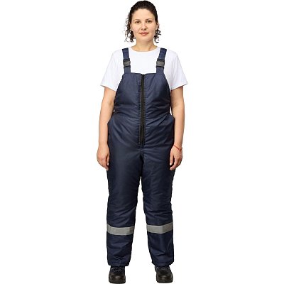 Полукомбинезон рабочий зимний женский з46-ПК синий (р.60-62) 170-176