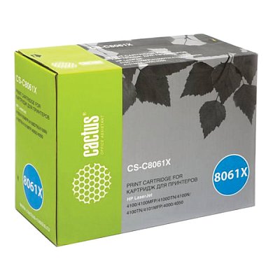 Картридж лазерный CACTUS (CS-C8061X) для HP LaserJet 4100/4100N/4100DTN/4100mfp, ресурс 10000 стр. 