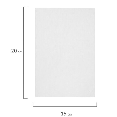 Холсты на картоне НАБОР 5 штук (15×20 см), хлопок, 280 г/м2, грунт, BRAUBERG ART CLASSIC
