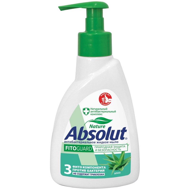 Мыло жидкое ABSOLUT, 250 мл, «Алоэ», антибактериальное, дозатор