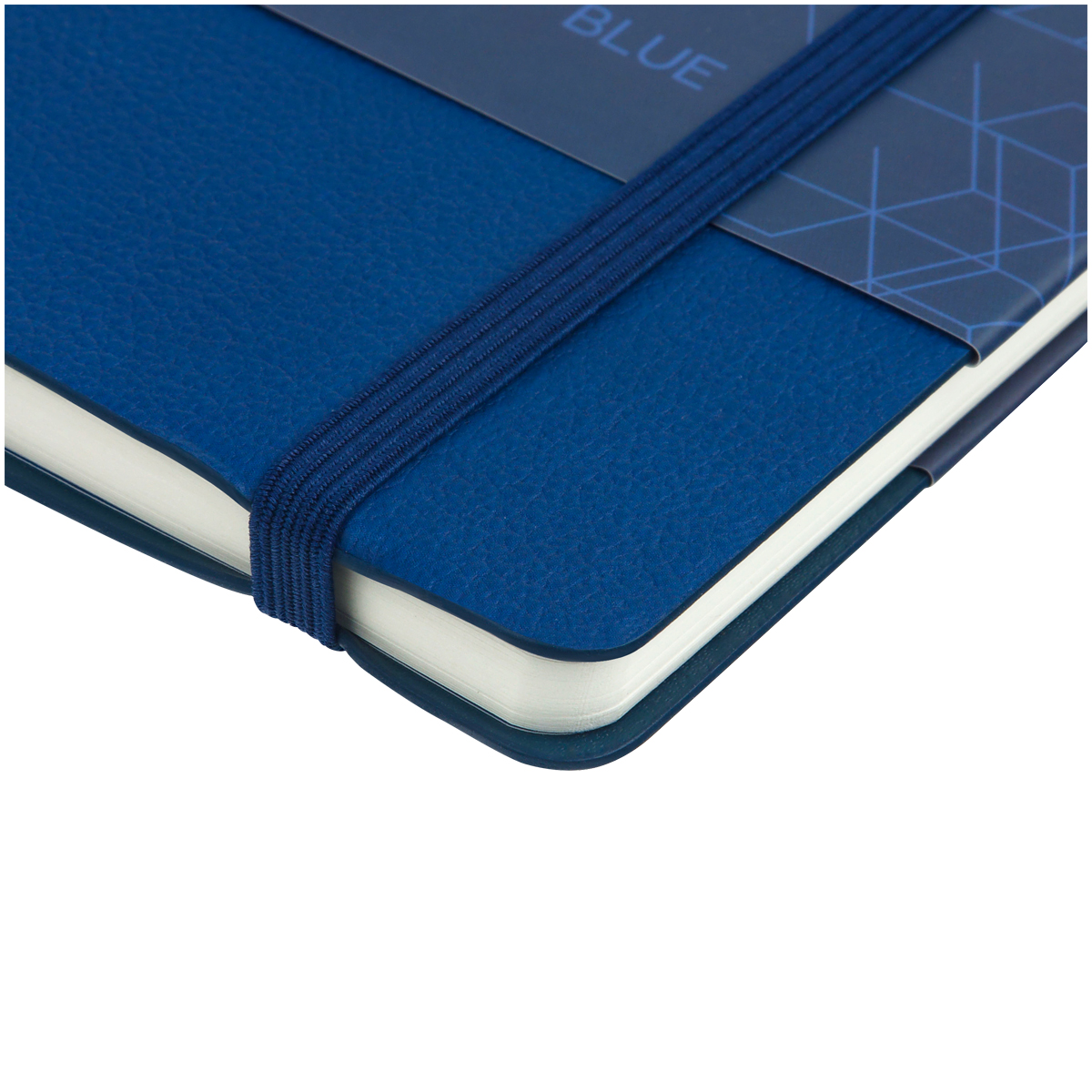 Записная книжка А6 80л. ЛАЙТ, кожзам, Greenwich Line «Classic. Blue», с резинкой, фактурное тиснение, блок в клетку
