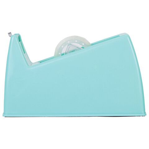 Диспенсер для клейкой ленты шириной до 26 мм, МЯТНЫЙ (лента в подарок! ), утяжеленный большой, BRAUBERG