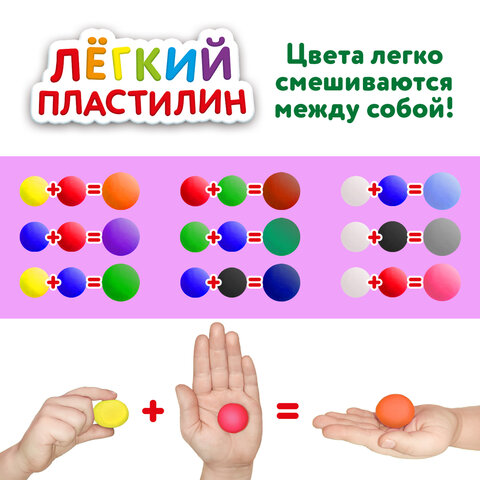 Пластилин супер лёгкий воздушный застывающий 36 цветов, 360 г, 3 стека, ЮНЛАНДИЯ