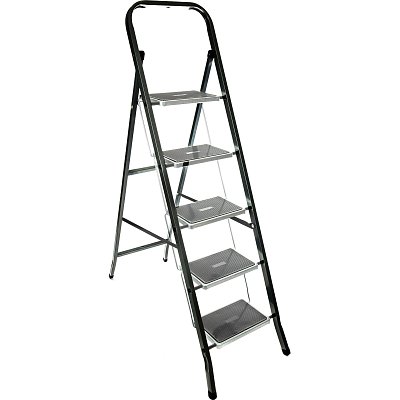 Стремянка Jet Black 5 шир. ступ. с ковриком, сталь, Zalger, арт. 9920-5