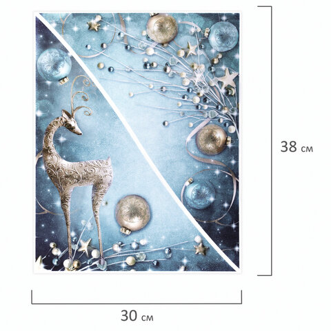 Украшение для окон и стекла ЗОЛОТАЯ СКАЗКА «Зимнее волшебство 2», 30×38 см, ПВХ