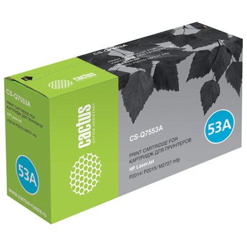 превью Картридж лазерный CACTUS (CS-Q7553A) для HP LaserJet 2015/2015n/2014, ресурс 3000 стр. 