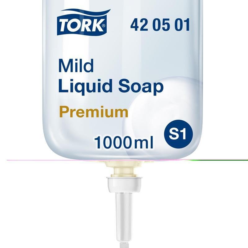 Картридж с жидким мылом Tork S1 421501/420501 жидкое мыло 1 л (для дозаторов арт. 330683, 330684)