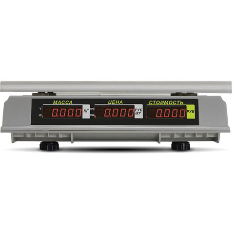 Весы торговые MERCURY M-ER 326-15.2 LED (0.05-15 кг), дискретность 2 г, платформа 325×230 мм, без стойки