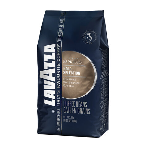 Кофе в зернах LAVAZZA (Лавацца) «Gold Selection», натуральный, 1000 г, вакуумная упаковка