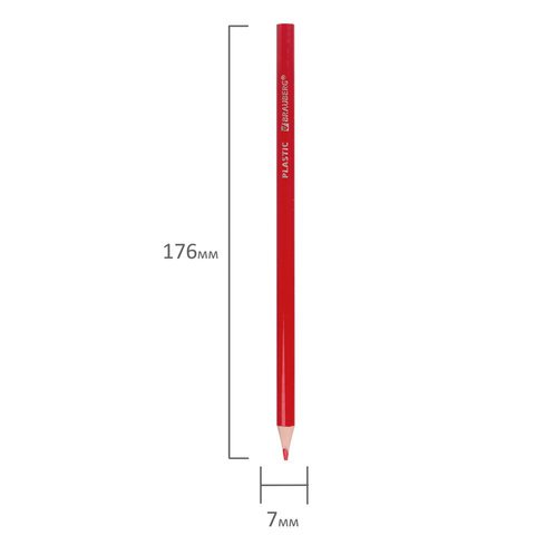 Карандаши цветные пластиковые BRAUBERG PREMIUM6 цветовтрехгранныегрифель мягкий 3 мм181660