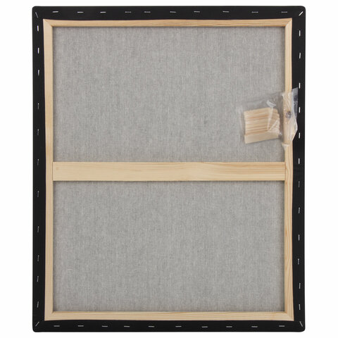Холст на подрамнике черный BRAUBERG ART CLASSIC, 50×60см, 380 г/м, хлопок, мелкое зерно