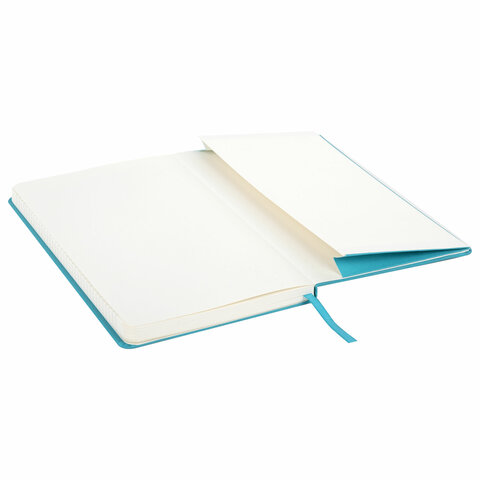 Блокнот А5 (130×210 мм), BRAUBERG ULTRA, балакрон, 80 г/м2, 96 л., клетка, бирюзовый