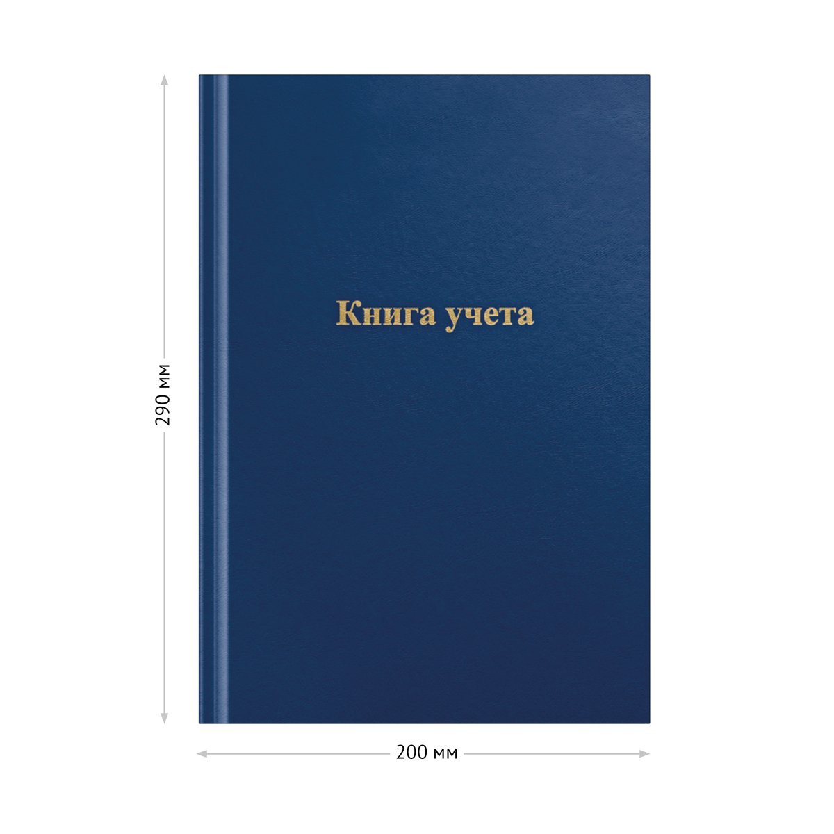 Книга учета OfficeSpace, А4, 192л., клетка, 200×290мм, бумвинил, цвет синий, блок газетный