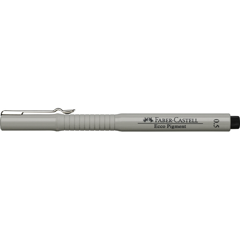 Ручки капиллярные FABER-CASTELL, НАБОР 4 шт., «Ecco Pigment», ЧЕРНЫЕ, линия 0.1/0.3/0.5/0.7 мм