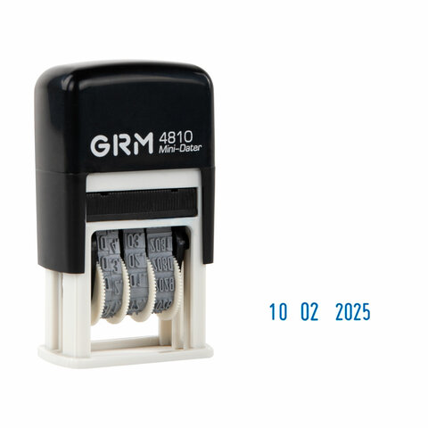 Датер-мини месяц цифрами, оттиск 20×3.8 мм синий, GRM 4810 BANK