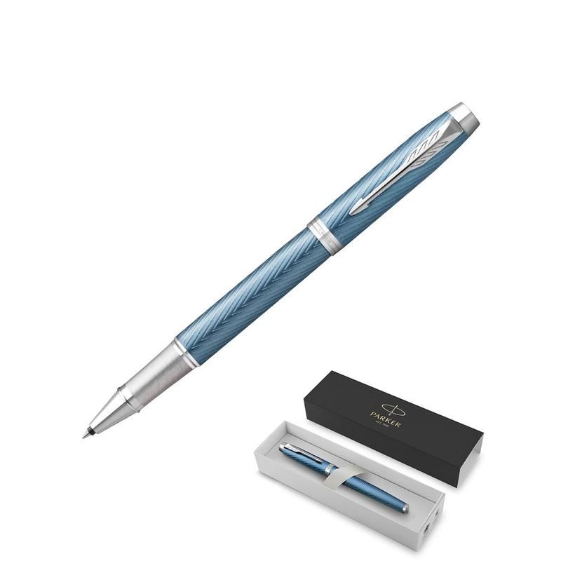превью Роллер Parker IM Premium Blue-Grey цвет чернил черный цвет корпуса серый/синий (артикул производителя 2143648)