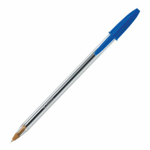 Ручка шариковая одноразовая неавтоматическая масляная BIC Cristal синяя (толщина линии 0.4 мм)