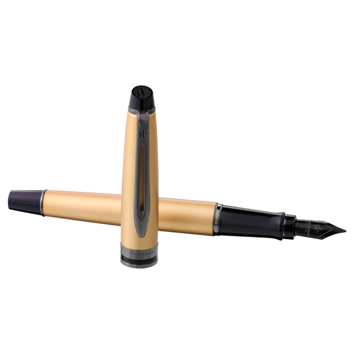 превью Ручка перьевая Waterman «Expert Gold RT» синяя, 0.8мм, подарочная упаковка