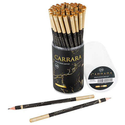 превью Карандаш чернографитный BRUNO VISCONTI, 1 шт., «Carrara Black», НВ, заточенный, трехгранный