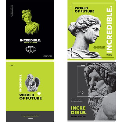 Тетрадь 80л., А5, клетка BG «Невероятный мир», глянцевая ламинация