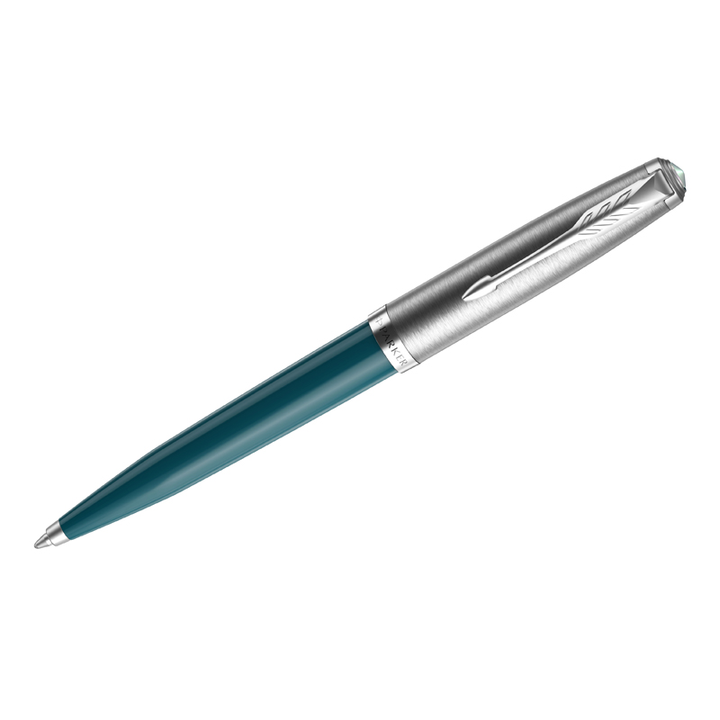 превью Ручка шариковая Parker «51 Teal Blue CT», черная, 1.0мм, поворот., подарочная упаковка
