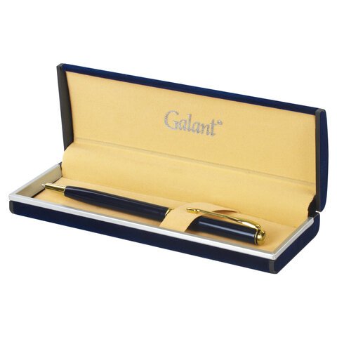 Ручка подарочная шариковая GALANT «Arrow Gold Blue», корпус темно-синий, золотистые детали, пишущий узел 0.7 мм, синяя