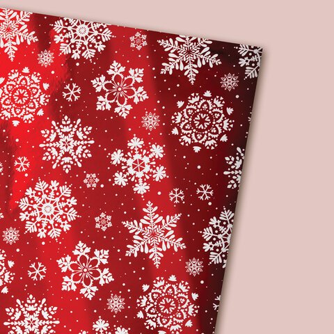 Бумага упаковочная С ЭФФЕКТАМИ новогодняя НАБОР 3 шт. «Хmas Pattern», 70×100 см, ЗОЛОТАЯ СКАЗКА