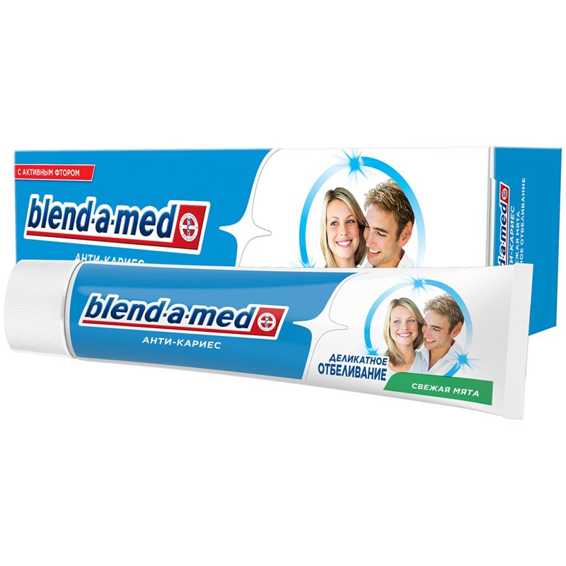 Зубная паста, 100 мл, BLEND-A-MED (Бленд-а-Мед) Анти-кариес «Деликатное отбеливание»