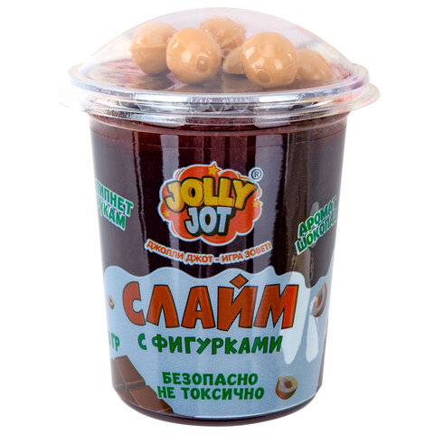 Слайм с фигурками, вкусняшки, 200 г, НАБОР 6 шт., JOLLY JOT (ДЖОЛЛИ ДЖОТ)