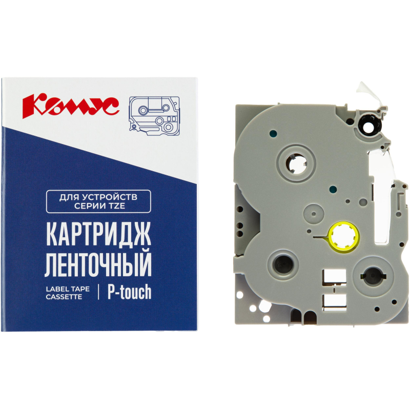 Картридж Комус TZE-611(Brother TZE-611 черный на желтом,6мм/8м)