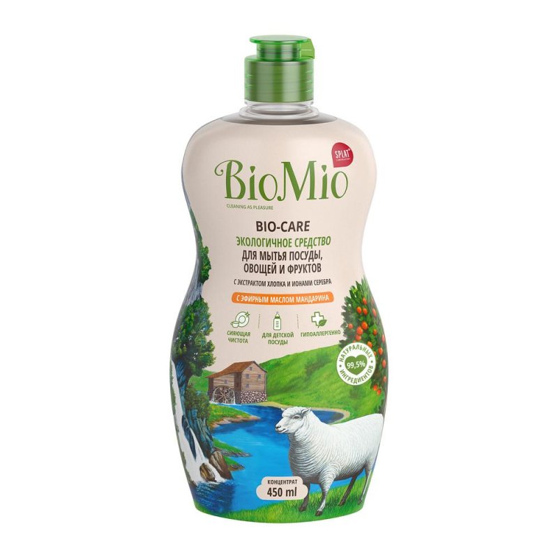 превью Средство для мытья посуды BioMio Bio-Care мандарин 450 мл